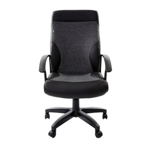 Кресло компьютерное Brabix Trust EX-535 (экокожа черная, ткань серая) в Бузулуке