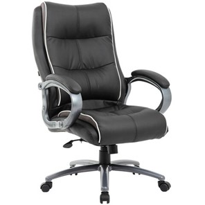 Кресло Brabix Premium Strong HD-009 (экокожа черная, ткань серая) 531945 в Бузулуке