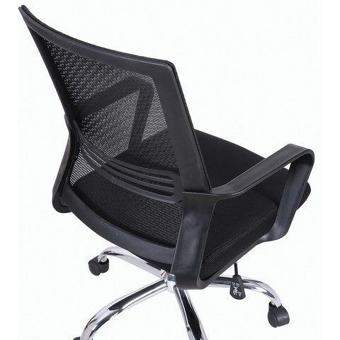 Компьютерное кресло Brabix Daily MG-317 (с подлокотниками, хром, черное) 531833 в Бузулуке - изображение 8