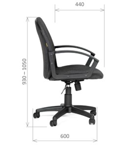 Кресло офисное CHAIRMAN 681 Ткань C-3 черное в Бузулуке - предосмотр 2