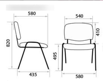 Офисный стул ISO  W BLACK V4 кожзам в Бузулуке - предосмотр 1