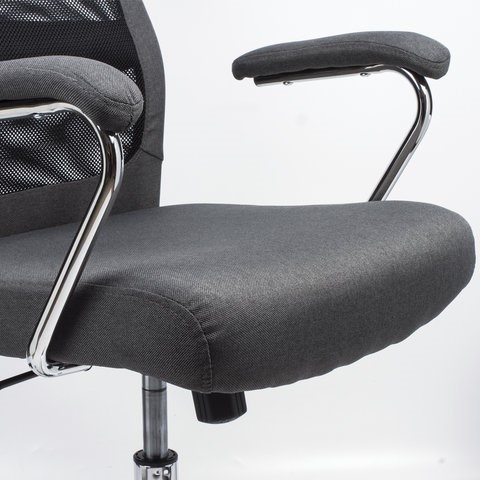 Офисное кресло Brabix Flight EX-540 (хром, ткань, сетка, серое) 531848 в Бузулуке - изображение 7