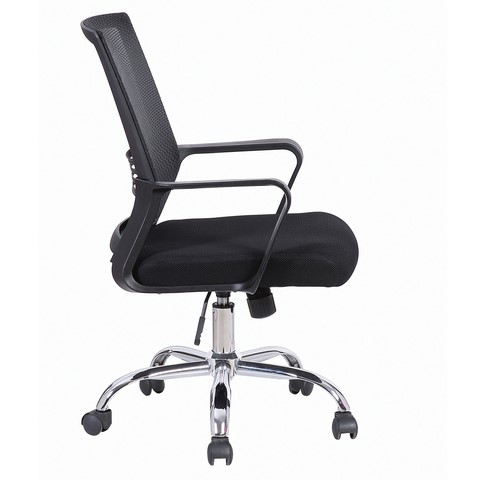 Компьютерное кресло Brabix Daily MG-317 (с подлокотниками, хром, черное) 531833 в Бузулуке - изображение 1