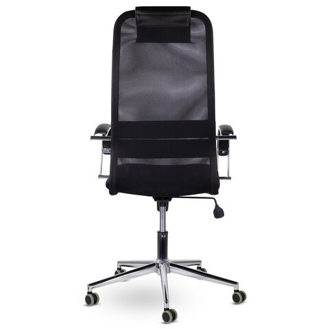 Кресло Brabix Premium Pilot EX-610 CH (хром, ткань-сетка, черное) 532417 в Бузулуке - изображение 4