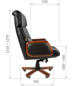 Офисное кресло CHAIRMAN 417 кожа черная в Бузулуке - предосмотр 2