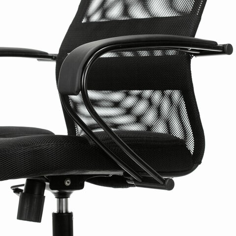 Кресло компьютерное Brabix Premium Stalker EX-608 PL (ткань-сетка/кожзам, черное) 532090 в Бузулуке - изображение 8