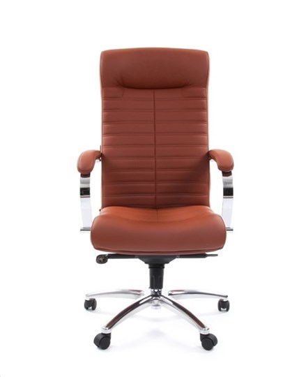 Кресло офисное CHAIRMAN 480 Экокожа Terra 111 (коричневая) в Орске - изображение 1