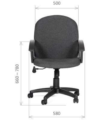 Кресло офисное CHAIRMAN 681 Ткань C-3 черное в Бузулуке - изображение 1