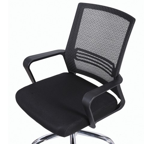 Компьютерное кресло Brabix Daily MG-317 (с подлокотниками, хром, черное) 531833 в Бузулуке - изображение 5