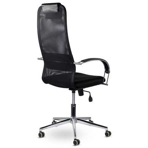 Кресло Brabix Premium Pilot EX-610 CH (хром, ткань-сетка, черное) 532417 в Бузулуке - изображение 3