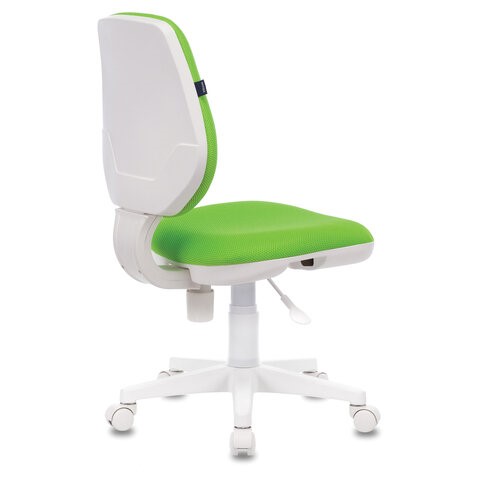 Компьютерное кресло Brabix Fancy MG-201W (без подлокотников, пластик белый, салатовое) 532414 в Бузулуке - изображение 3