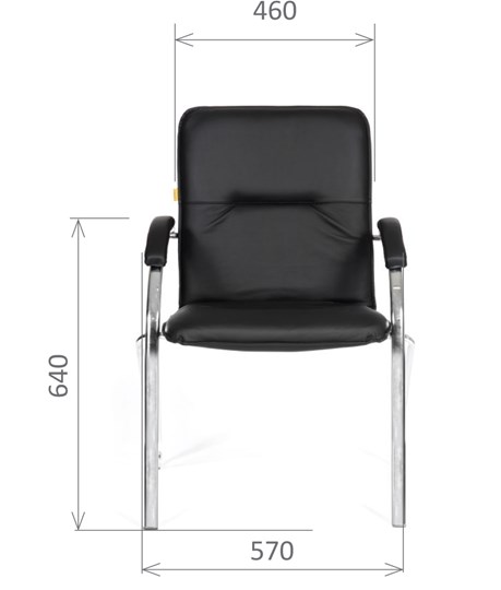 Офисное кресло CHAIRMAN 850 Экокожа Terra 118 черная в Бузулуке - изображение 1
