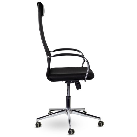 Кресло Brabix Premium Pilot EX-610 CH (хром, ткань-сетка, черное) 532417 в Бузулуке - изображение 1