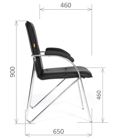 Офисное кресло CHAIRMAN 850 Экокожа Terra 118 черная в Бузулуке - изображение 2