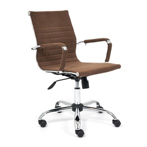 Кресло компьютерное URBAN-LOW флок, коричневый, арт.14446 в Орске