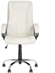 Кресло для офиса ELLY (CHR68) экокожа ECO-50, белая в Бузулуке