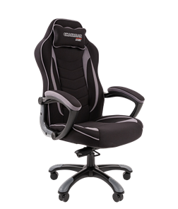Кресло игровое CHAIRMAN GAME 28 Полиэстер комбинированная ткань серый/черный в Бузулуке