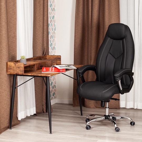 Офисное кресло BOSS Lux, кож/зам, черный, арт.21151 в Орске - изображение 12