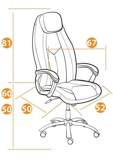 Офисное кресло BOSS Lux, кож/зам, черный, арт.21151 в Орске - изображение 13