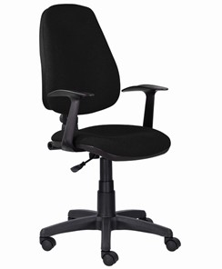 Кресло в офис Brabix Comfort MG-321, регулируемая эргономичная спинка, ткань, черное в Орске