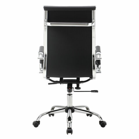 Офисное кресло BRABIX "Energy EX-509", экокожа, хром, черное, 530862 в Бузулуке - изображение 4