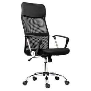 Кресло офисное BRABIX "Flash MG-302", с подлокотниками, хром, черное, 530867 в Бузулуке - предосмотр
