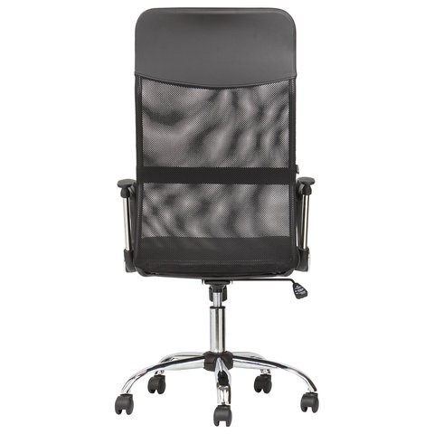 Кресло офисное BRABIX "Flash MG-302", с подлокотниками, хром, черное, 530867 в Бузулуке - изображение 5