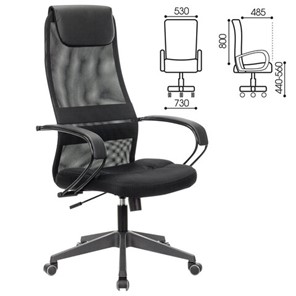 Кресло компьютерное Brabix Premium Stalker EX-608 PL (ткань-сетка/кожзам, черное) 532090 в Бузулуке - предосмотр 11