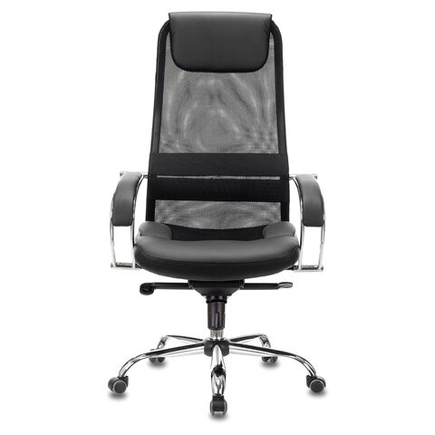 Компьютерное кресло Brabix Premium Stalker EX-609 PRO (хром, мультиблок, ткань-сетка/экокожа, черное) 532416 в Бузулуке - изображение 5