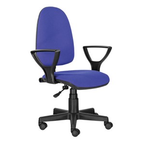 Офисное кресло Brabix Prestige Ergo MG-311 (регулируемая эргономичная спинка, ткань, черно-синее) 531876 в Орске