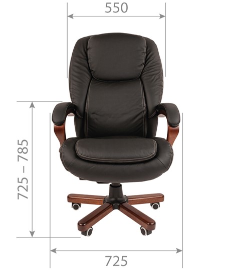Кресло CHAIRMAN 408 кожа черная в Бузулуке - изображение 1