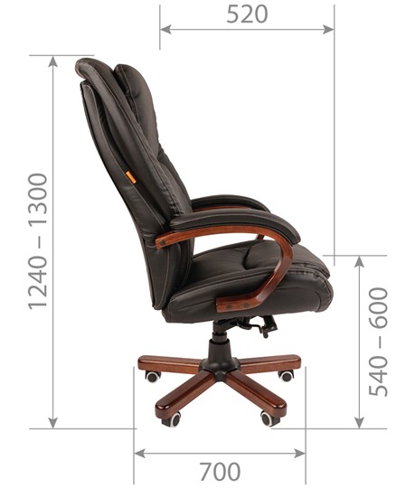 Кресло CHAIRMAN 408 кожа черная в Бузулуке - изображение 2