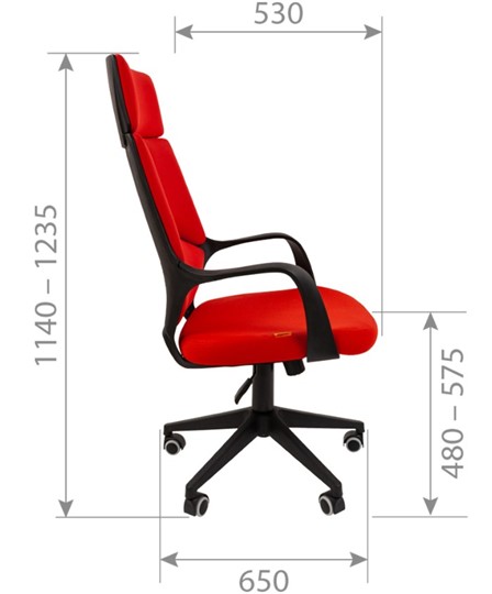 Офисное кресло CHAIRMAN 525, серое в Орске - изображение 2