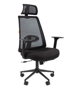 Кресло офисное CHAIRMAN 535 BLACK Сетчатый акрил черный / Полиэстер черный в Бузулуке