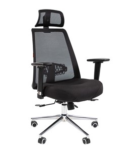 Кресло офисное CHAIRMAN 535 LUX сетчатый акрил черный / полиэстер черный в Орске