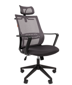 Кресло офисное CHAIRMAN 545 сетка/ткань серый в Орске