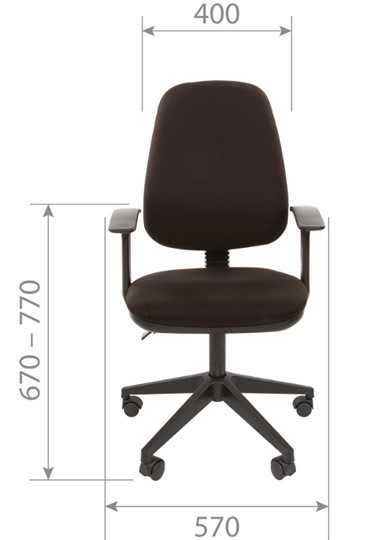 Кресло CHAIRMAN 661 Ткань стандарт 15-21 черная в Орске - изображение 3