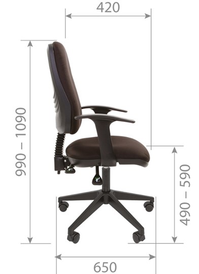 Кресло CHAIRMAN 661 Ткань стандарт 15-21 черная в Орске - изображение 4