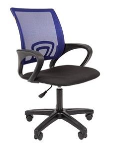 Офисное кресло CHAIRMAN 696 black LT, синий в Орске