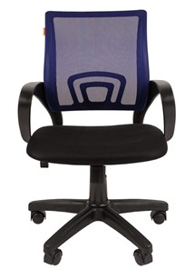 Офисное кресло CHAIRMAN 696 black Сетчатый акрил DW61 синий в Орске - предосмотр 1