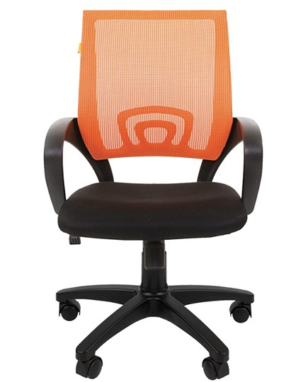 Офисное кресло CHAIRMAN 696 black Сетчатый акрил DW66 оранжевый в Орске - изображение 4