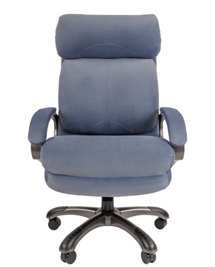 Кресло компьютерное CHAIRMAN HOME 505, велюр голубое в Бузулуке - изображение 3