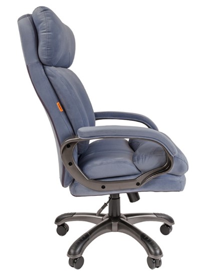 Кресло компьютерное CHAIRMAN HOME 505, велюр голубое в Бузулуке - изображение 4