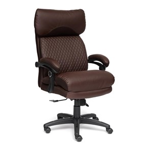 Кресло офисное CHIEF кож/зам/ткань, коричневый/коричневый стеганный, 36-36/36-36 стеганный/24 арт.13111 в Бузулуке