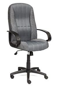 Кресло офисное СН833 ткань/сетка, серая/серая, арт.10327 в Орске