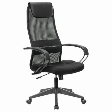 Кресло компьютерное Brabix Premium Stalker EX-608 PL (ткань-сетка/кожзам, черное) 532090 в Бузулуке - изображение
