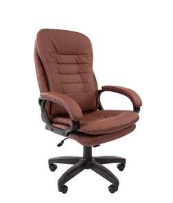 Кресло офисное CHAIRMAN 795 LT, экокожа, цвет коричневый в Орске