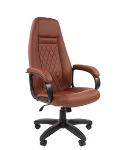 Кресло компьютерное CHAIRMAN 950LT Экокожа коричневая в Орске