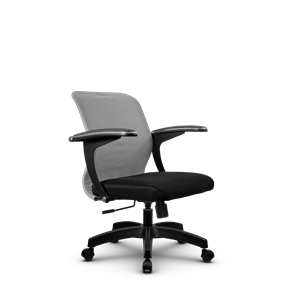 Кресло компьютерное SU-M-4/подл.160/осн.001, Светло-серый/Черный в Орске