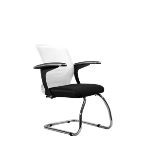 Офисный стул SU-M-4/подл.160/осн.007, Белый/Черный в Орске